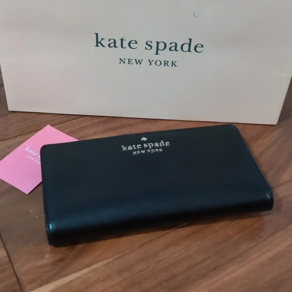 Kate Spade Saffino Leather Staci Large Slim Wallet Zip Compartment in Box❤️ - Picture 8 of 10